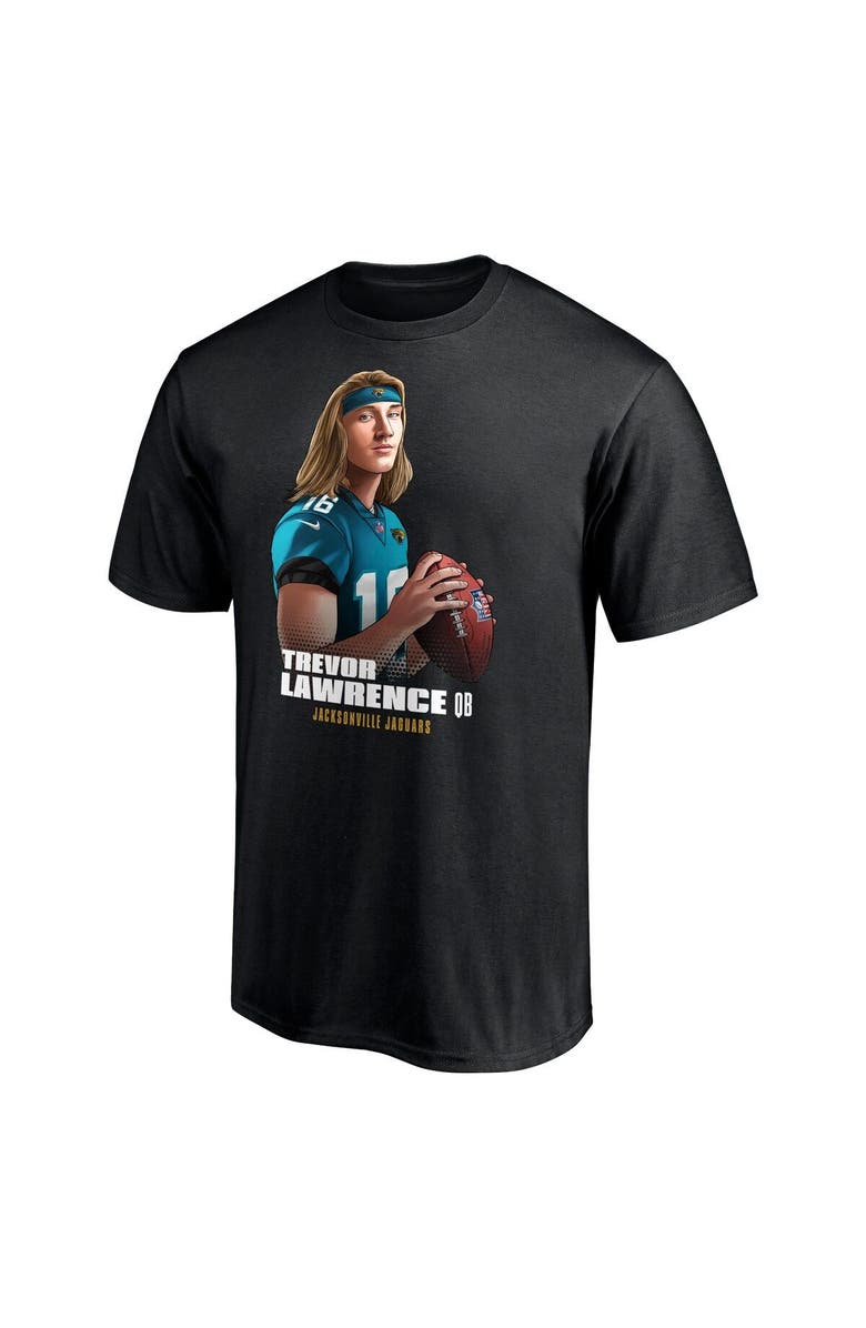 FANATICS Men's Fanatics Branded Trevor Lawrence Black Jacksonville Jaguars Player Graphic T-Shirt, Alternate, color, 