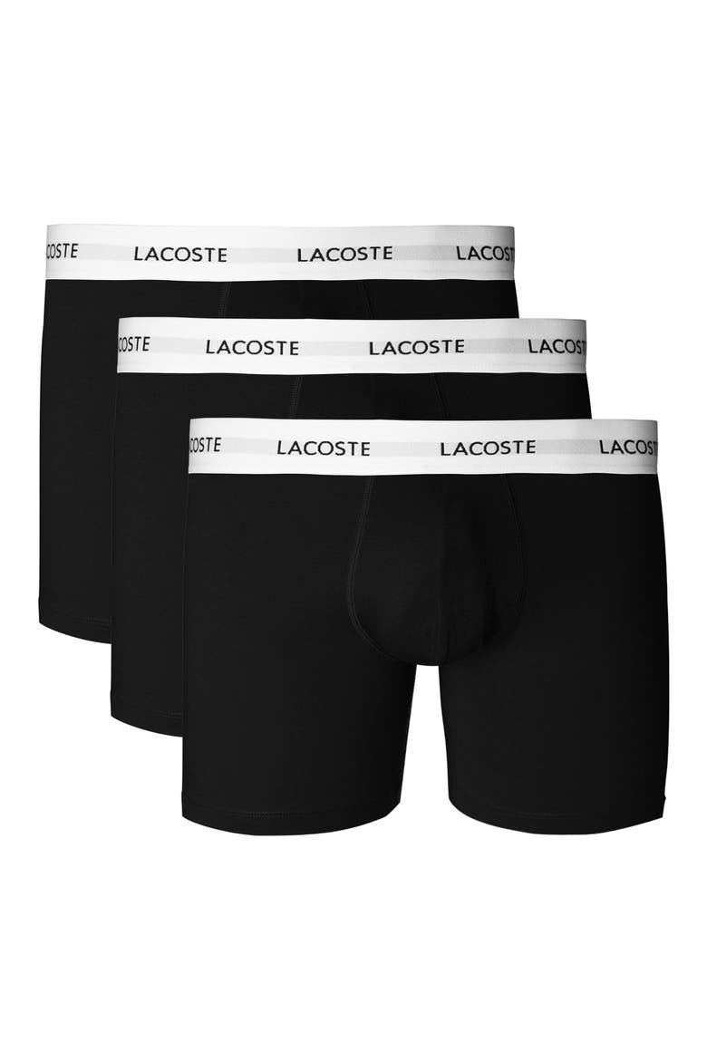 Core Essentials Assorted 3-Pack Stretch Cotton Boxer Briefs, Main, color, BLACK