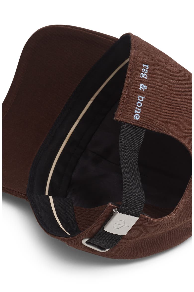 Harlow Embroidered Cotton Twill Baseball Cap, Alternate, color, DARK ESPRESSO