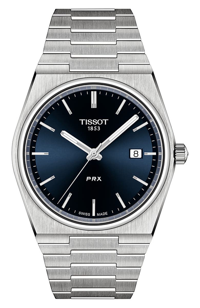 Tissot PRX Bracelet Watch, 40mm, Main, color, Blue