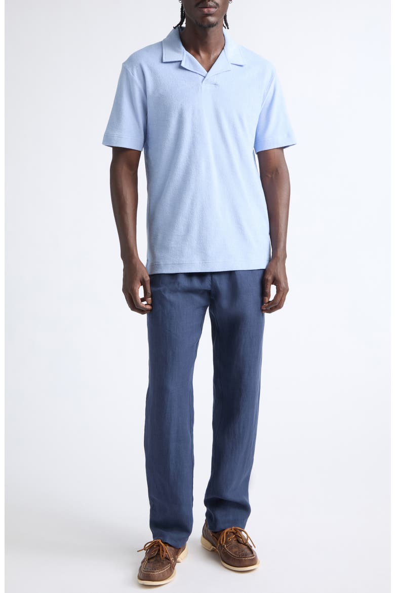 Cotton Terry Cloth Polo, Alternate, color, SKY