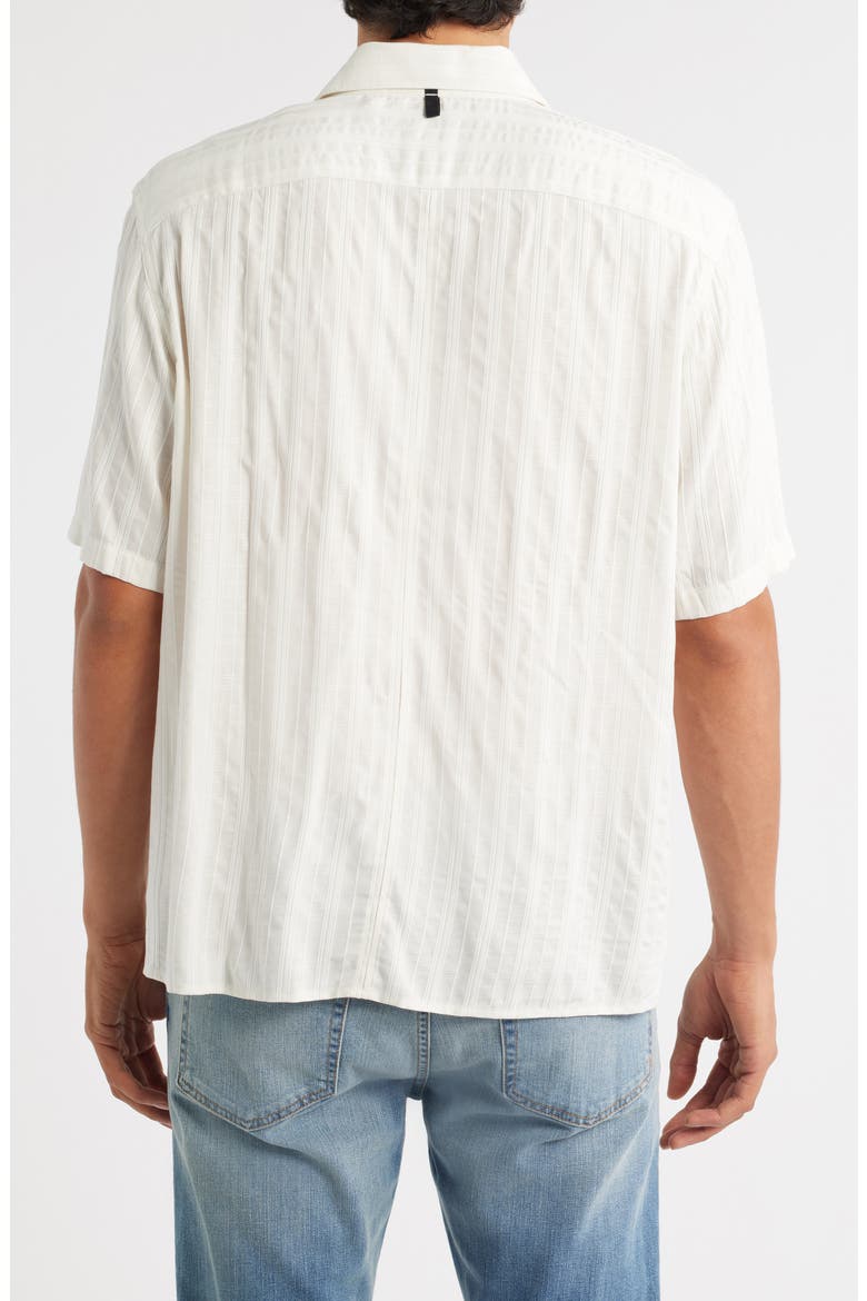 Dalton Plaid Short Sleeve Button-Up Shirt, Alternate, color, CHALK