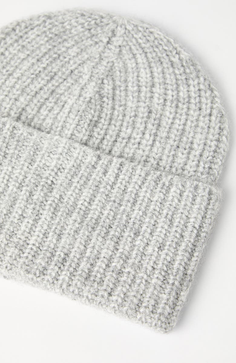 Brunello Cucinelli Rib knit beanie, Alternate, color, Light Grey