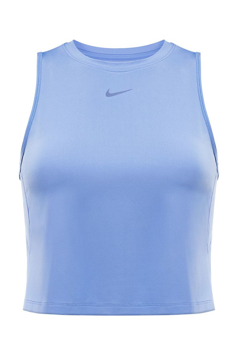 One Classic Dri-FIT Crop Tank, Alternate, color, ROYAL PULSE/ BLACK