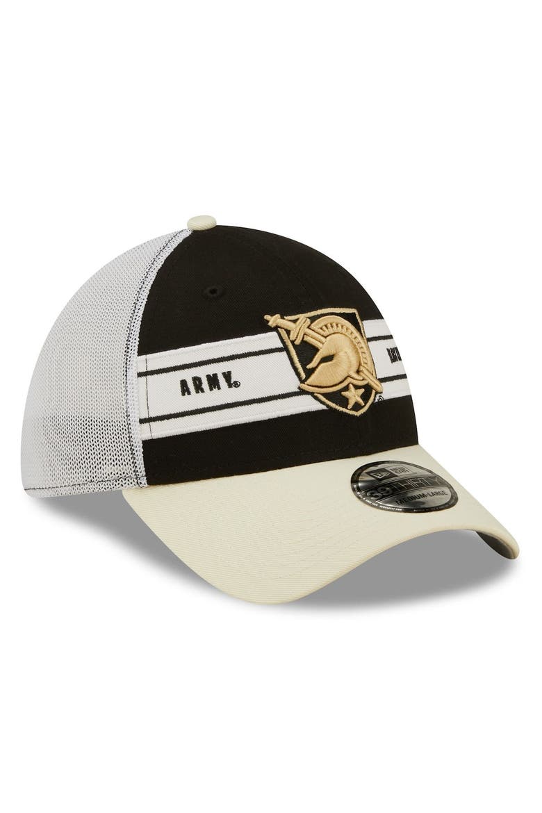 Men's New Era Black/Gold Army Black Knights Banded 39THIRTY Flex Hat, Alternate, color, Black