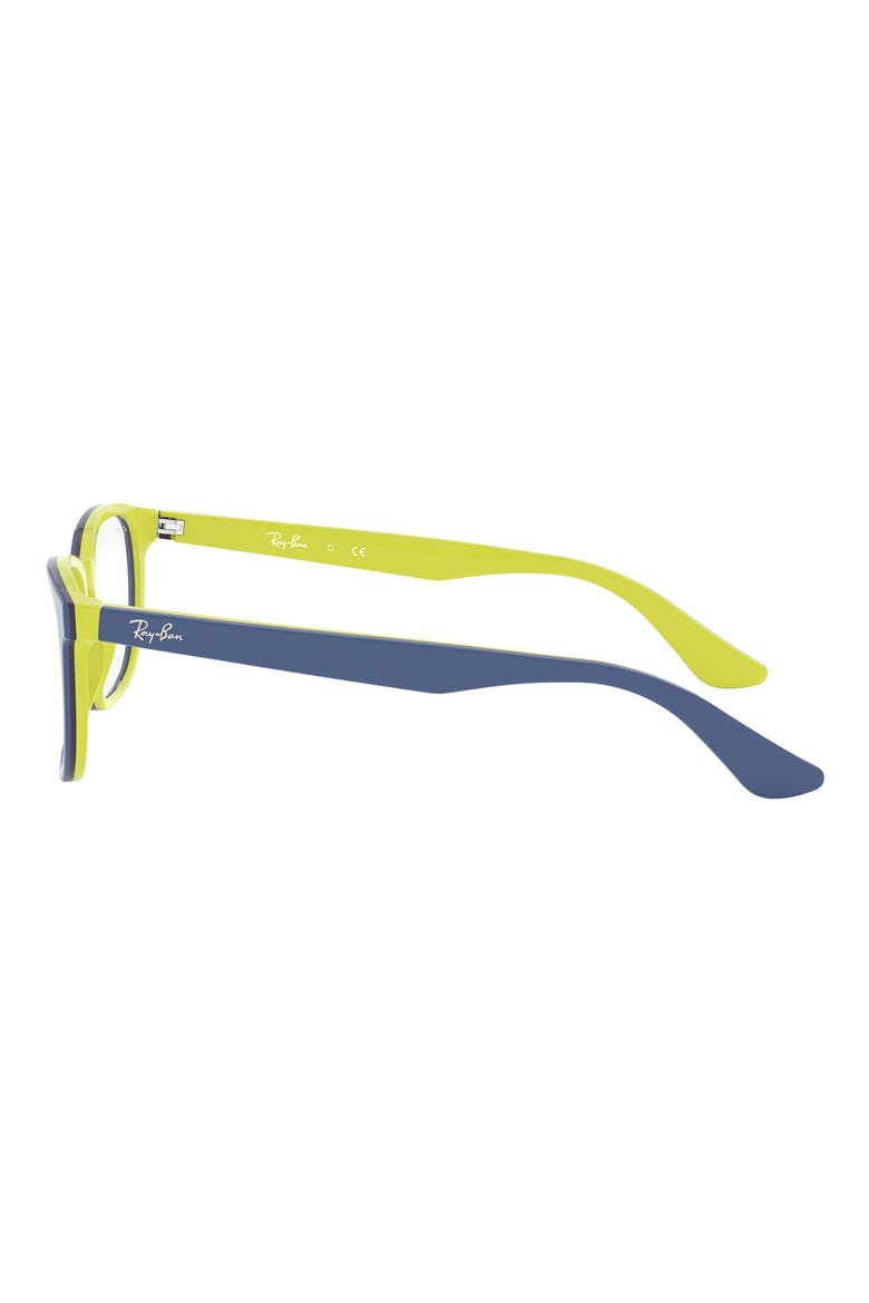 Kids' 48mm Square Optical Glasses, Alternate, color, BLACK YELLOW
