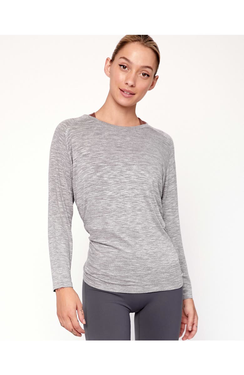 Rebody Active Kim Long Sleeve Top, Alternate, color, Heather Grey