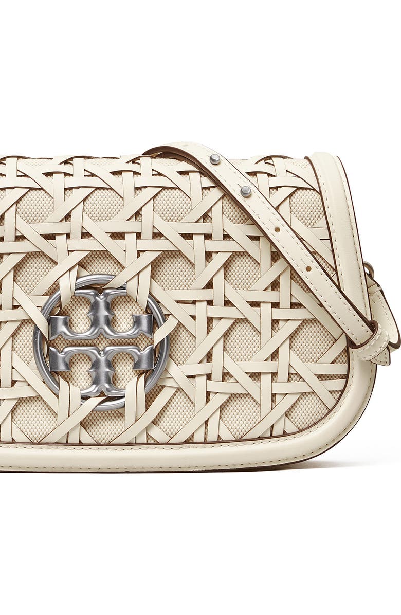 Tory Burch Miller Basketweave Leather Convertible Clutch, Alternate, color,