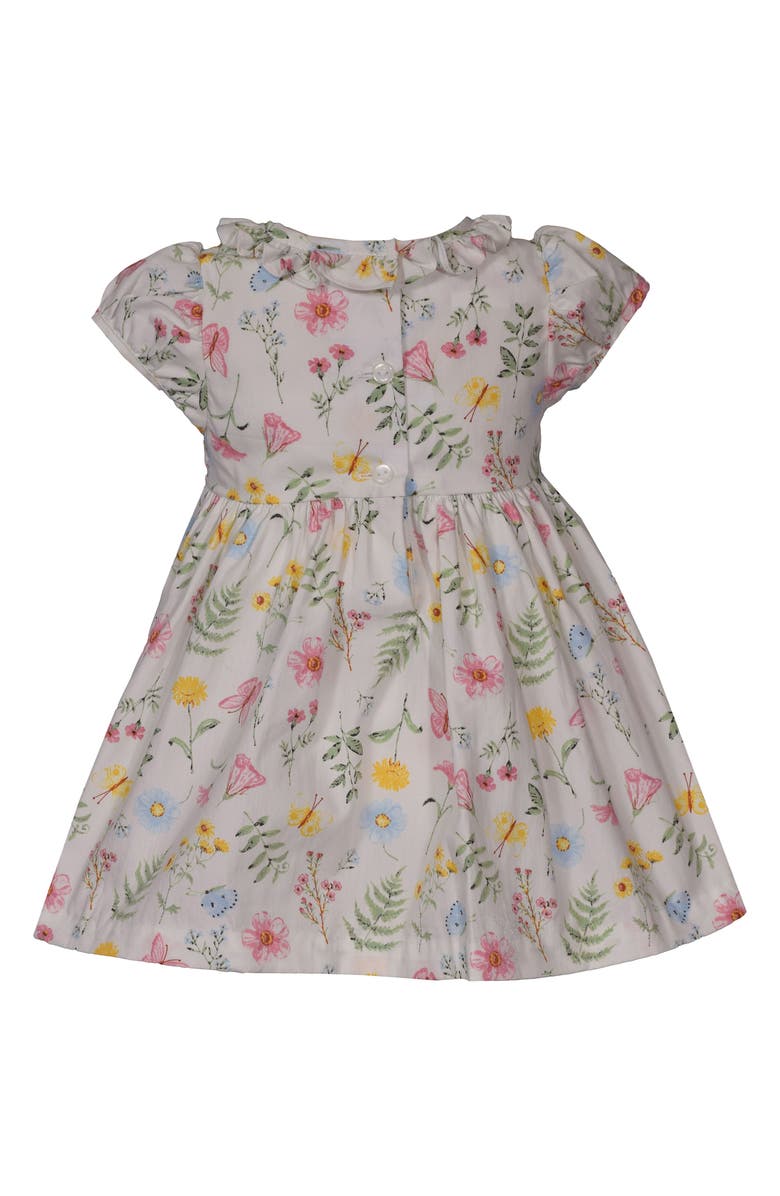 Iris & Ivy Floral Embroidered Accent Cotton Party Dress & Bloomers, Alternate, color,