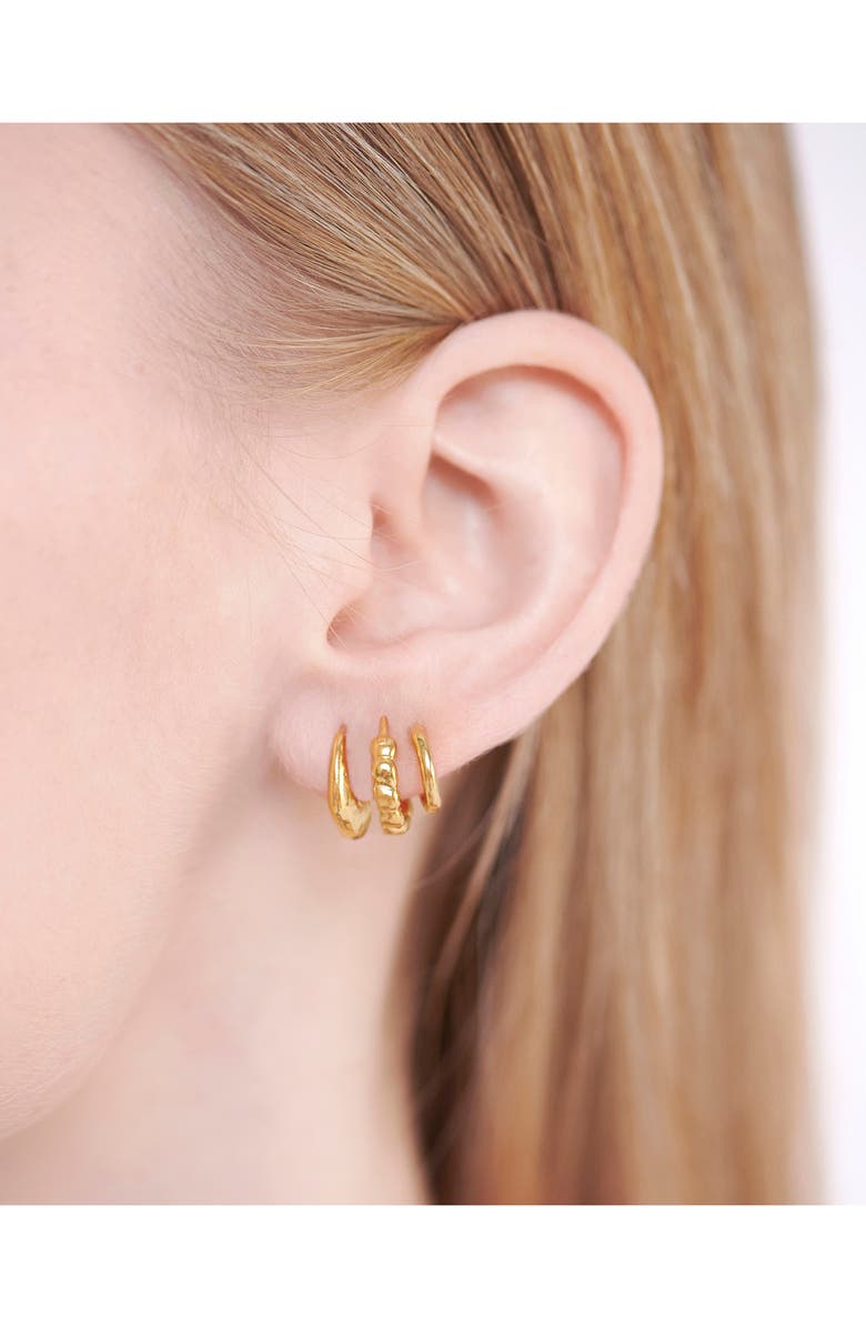 Monica Vinader MV Siren<sup>™</sup> Muse Mini Huggies, Alternate, color, Yellow Gold