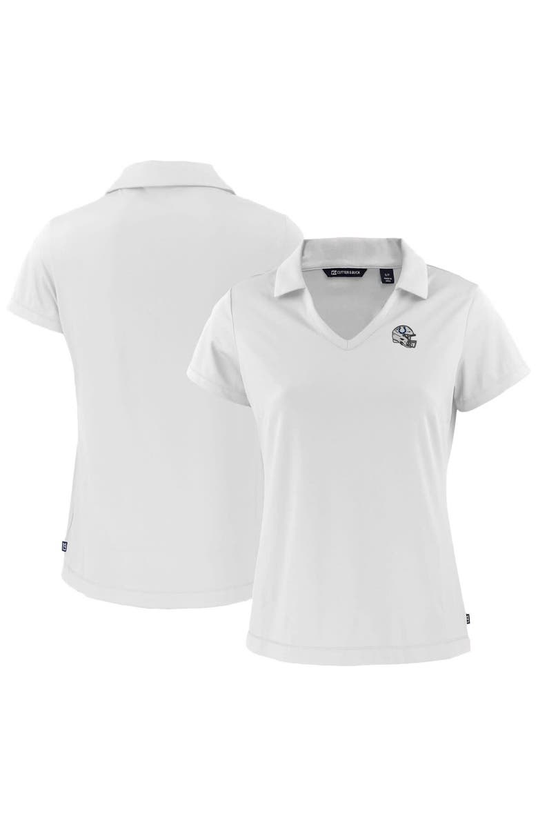 Cutter & Buck Women's Cutter & Buck  White Indianapolis Colts Helmet Daybreak Eco Recycled V-Neck Polo, Main, color, 