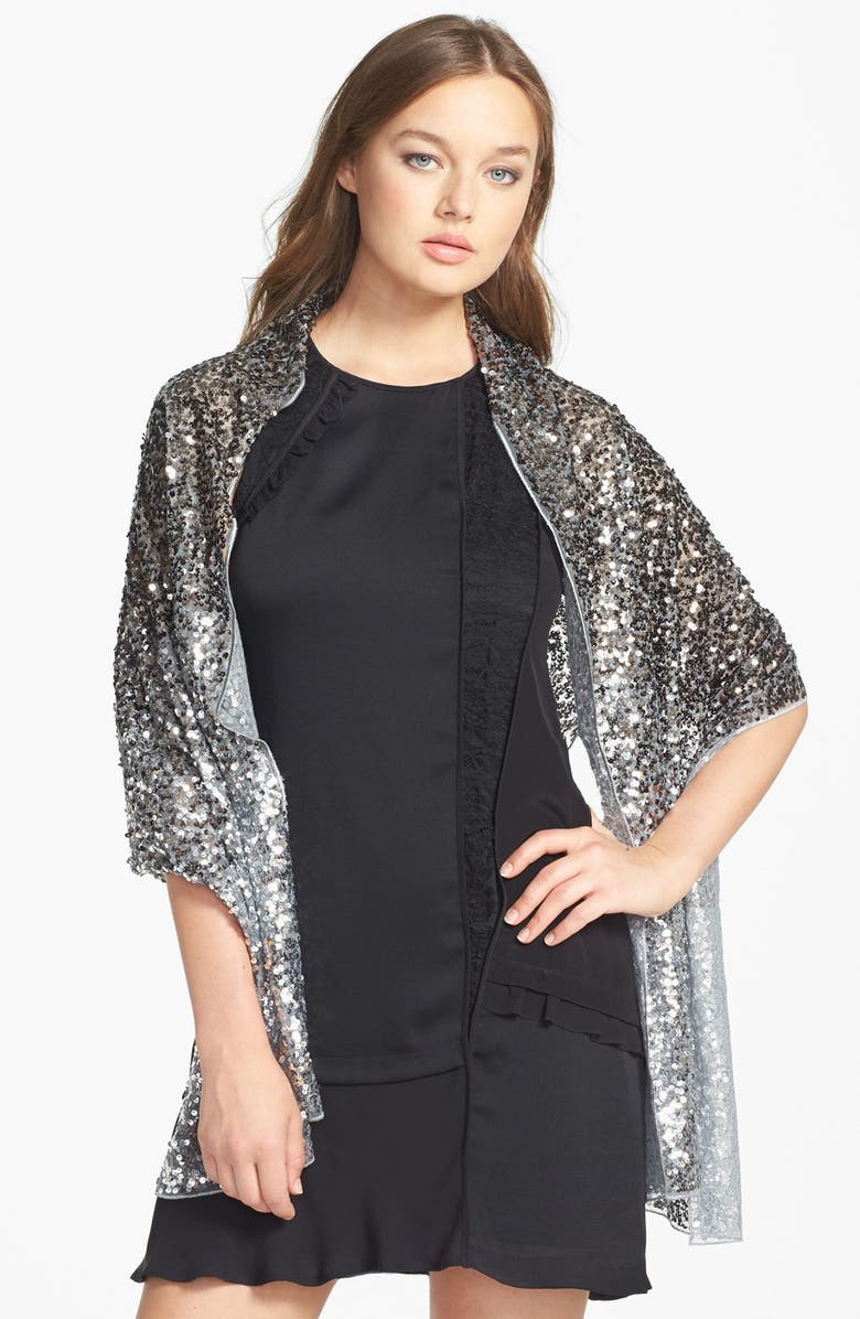 Betsey Johnson Sequin Wrap, Main, color, 