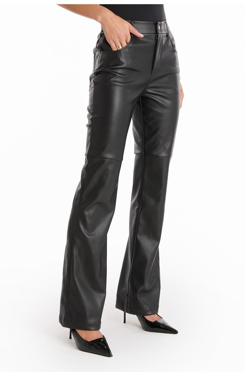 The Noli Shop Jackie Leather Pant, Alternate, color, Black