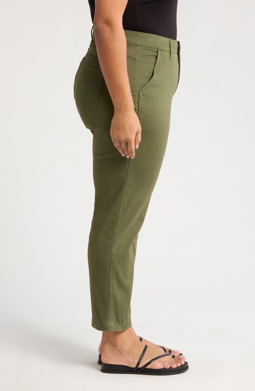 Wit & Wisdom Skyrise Ankle Slim Straight Leg Twill Pants In Celadon