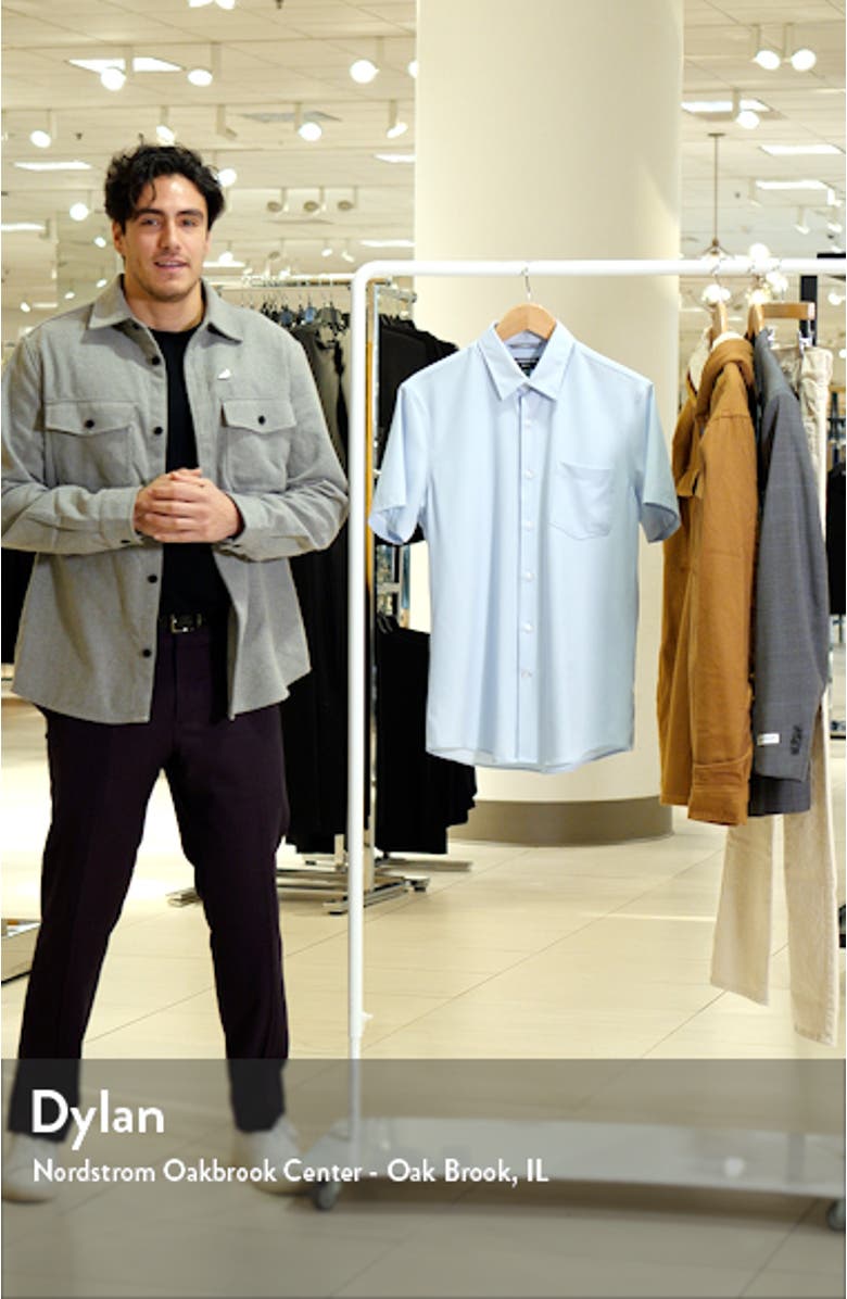 Trim Fit Short Sleeve Button-Up Shirt, sales video thumbnail