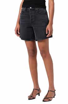 AGOLDE Dame High Waist Mid Length Relaxed Denim Shorts
