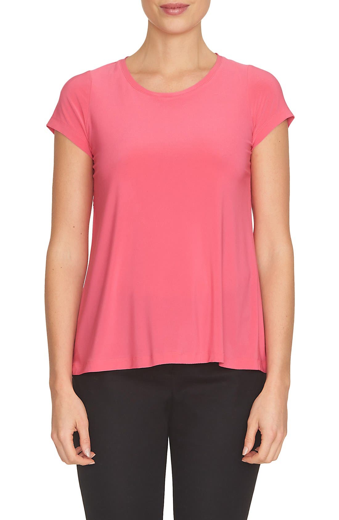 Lace Trim Cutout Tee