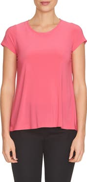 CeCe Lace Trim Cutout Tee