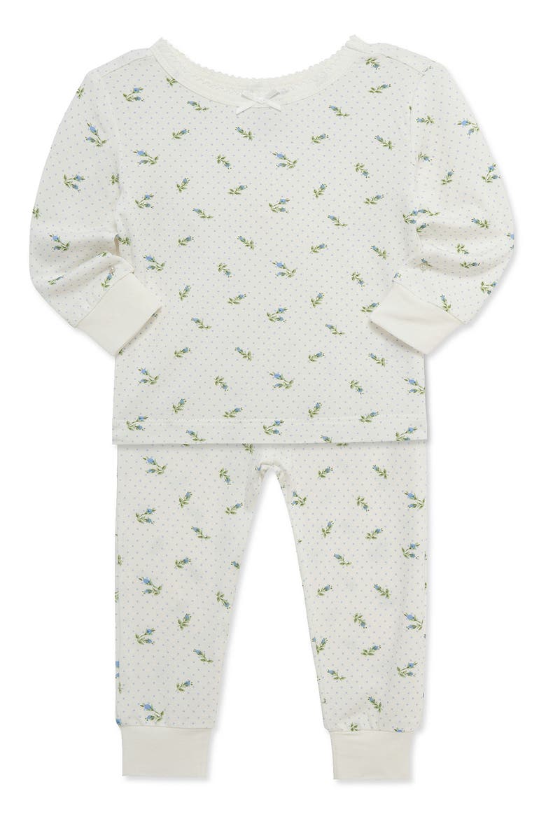 2-Pack Floral Bow Print Stretch Viscose Pajamas Set, Alternate, color, BLUE FLORAL