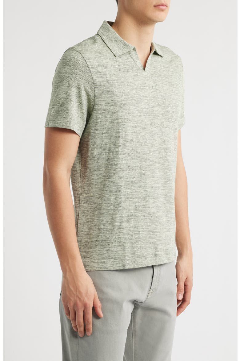 Martel Slim Fit Herringbone Jacquard Johnny Collar Polo, Alternate, color, PASTEL OLIVE