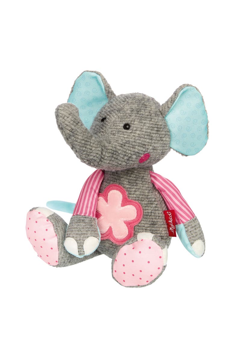 sigikid Patchwork Flower Elephant Plush Toy, Main, color, Multicolored