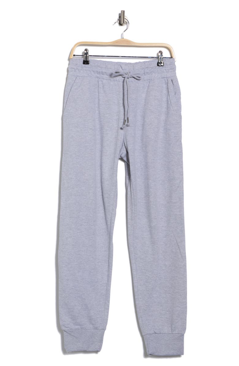 FLEECE FACTORY Tie Waist Boyfriend Joggers, Alternate, color, Grey Mix