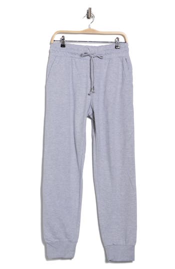 Fleece Factory Tie Waist Boyfriend Joggers In Gray
