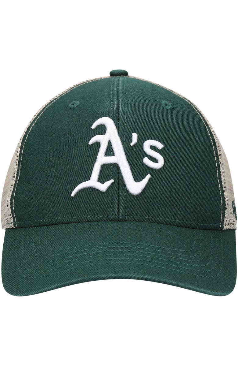 '47 Men's '47 Green/Natural Oakland Athletics Flagship Washed MVP Trucker Snapback Hat, Alternate, color, 