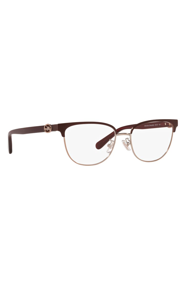 COACH 53mm Rectangular Optical Glasses, Alternate, color,