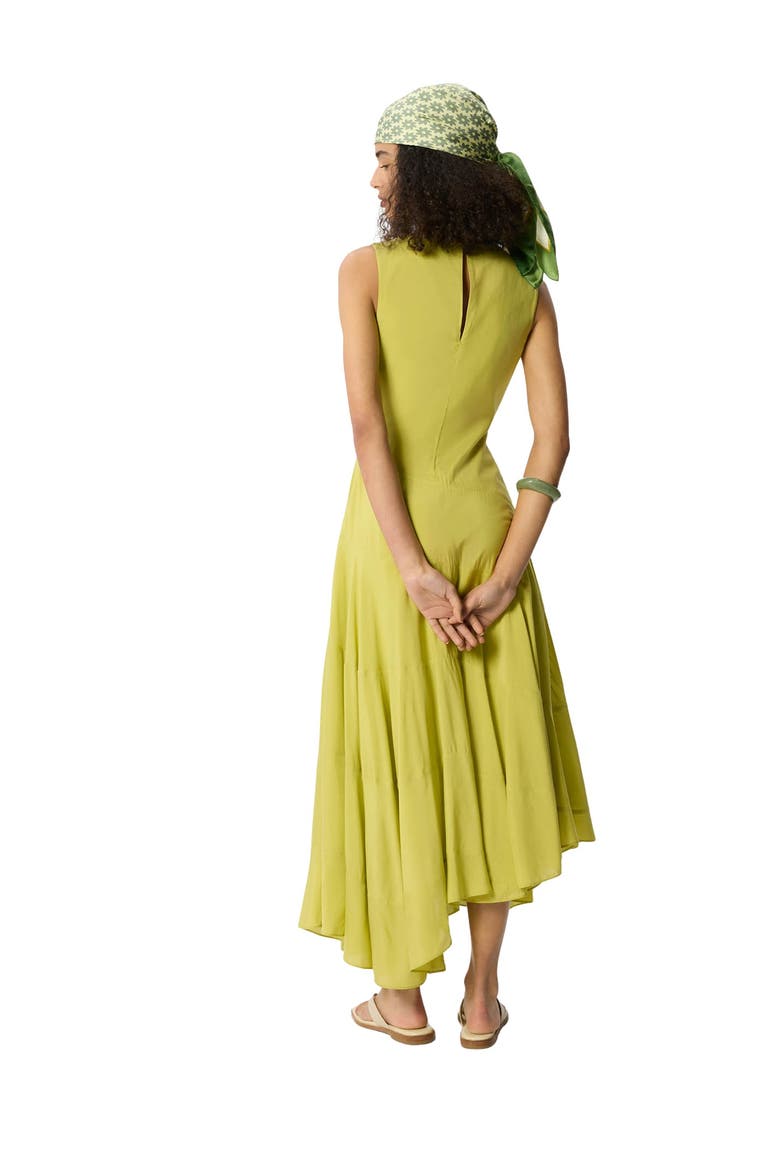 V-Neck Tiered Sleeveless Midi Dress, Alternate, color, Pale Green