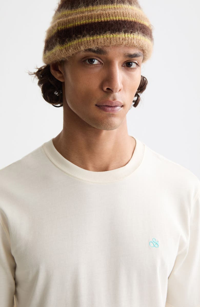 Scotch & Soda Embroidered Logo Organic Cotton Graphic T-Shirt, Alternate, color, Eggnog