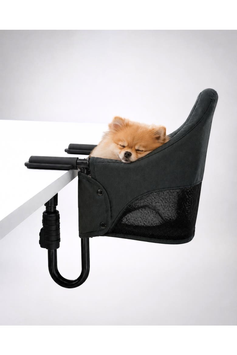 Pet Portable Table Chair Seat, Hook-On Highchair, Compact & Fits Most Tables - Charcoal, Main, color, Charcoal