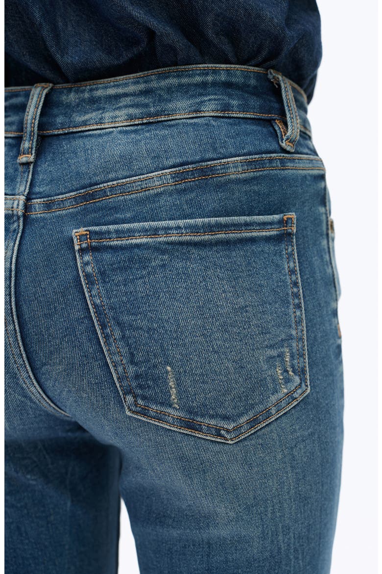 Low Rise Slim Straight Leg Jeans, Alternate, color, MEDIUM BLUE