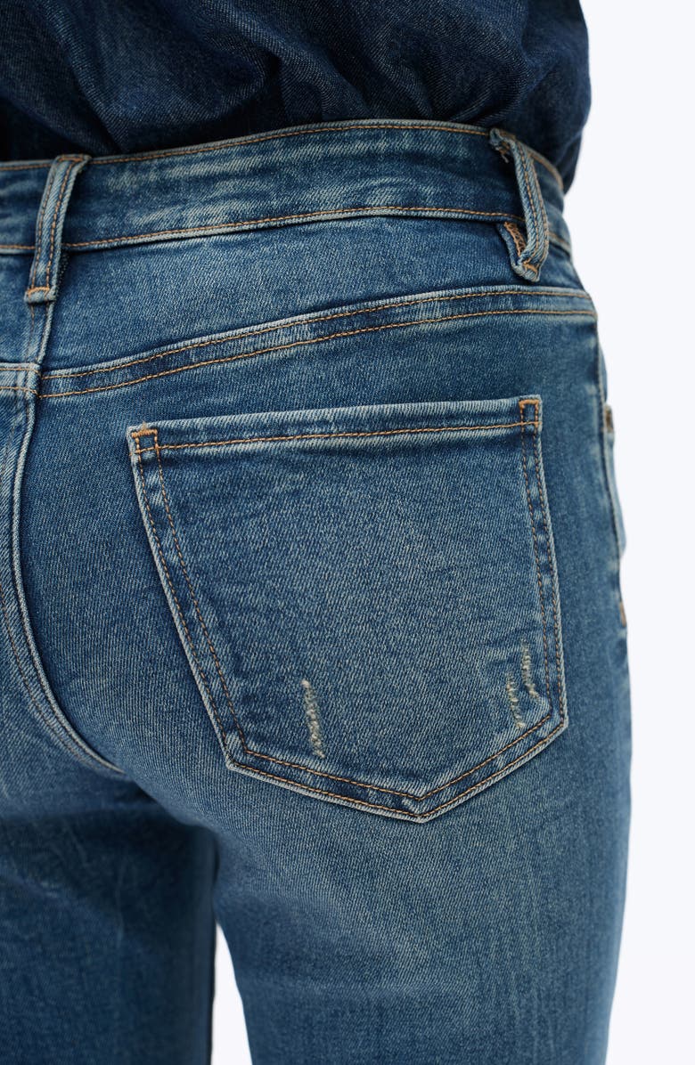 Bayeas Low Rise Slim Straight Leg Jeans, Alternate, color, Medium Blue