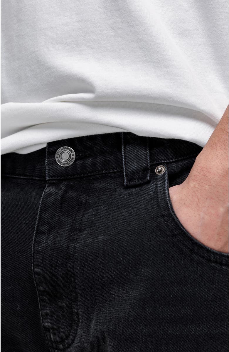 Good For Nothing Release Blue Denim Shorts, Alternate, color, Black