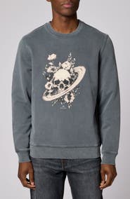 PS Paul Smith Skull Saturn Floral Graphic Sweatshirt