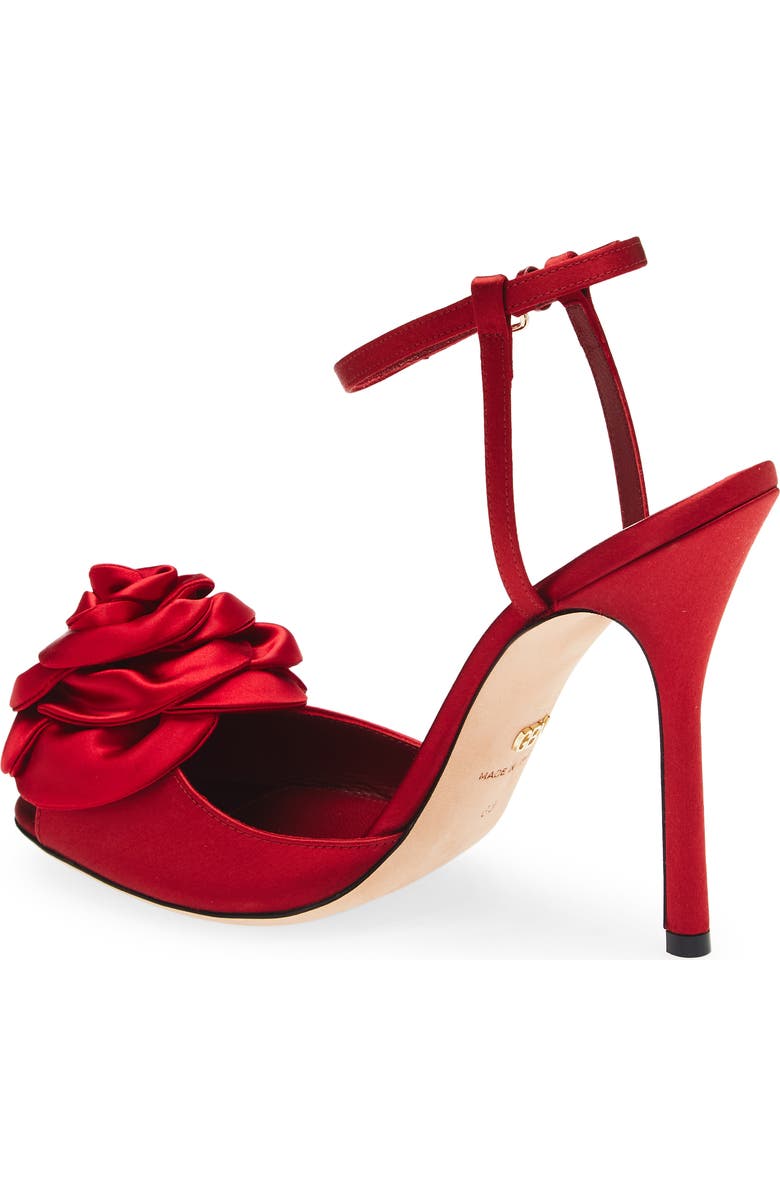 Giambattista Valli Rosette Embellished Sandal, Alternate, color, Red 6007