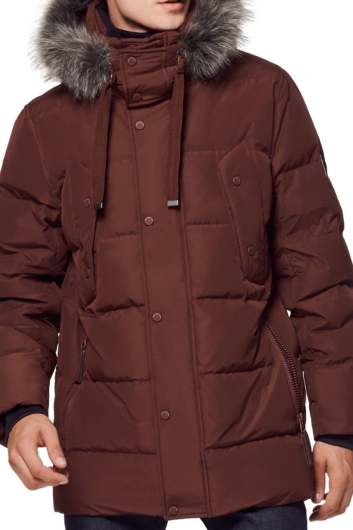 Andrew Marc Gattaca Faux Fur Trim Parka