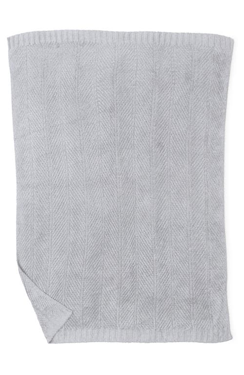 Barefoot Dreams Cozychic® Herringbone Throw Blanket In Silver Sky