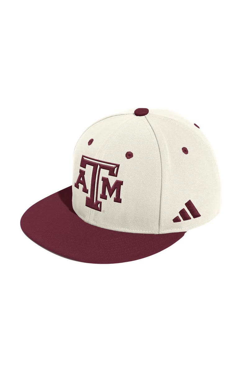 adidas Men's adidas  Cream Texas A&M Aggies On-Field Fitted Baseball Hat, Main, color, 