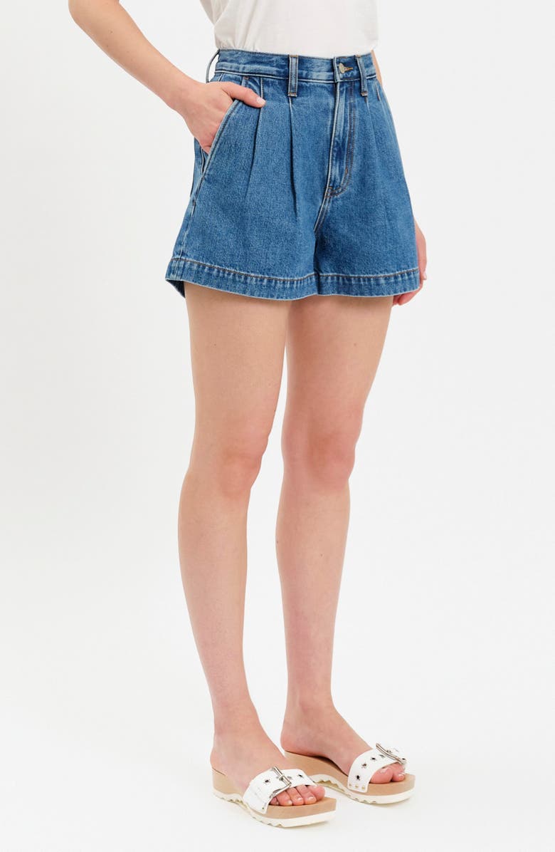 DAZE Coronado Pleated Denim Shorts, Alternate, color, Montage