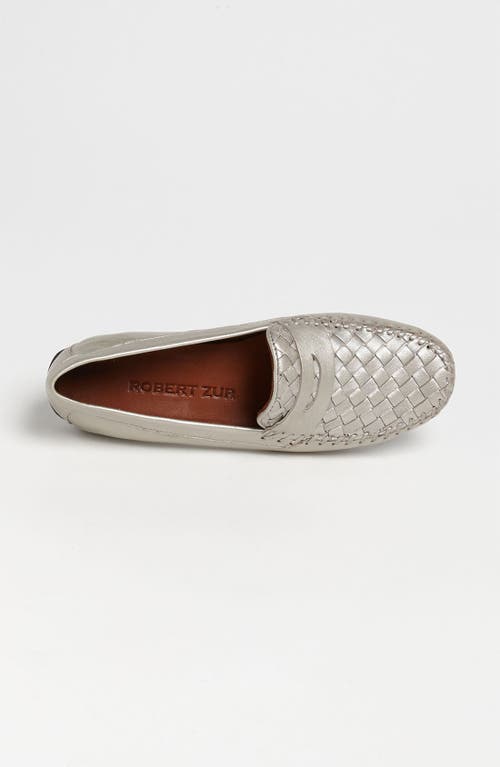 Robert Zur 'petra' Driving Shoe In Silver