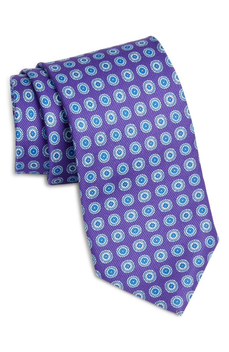 David Donahue Neat X-Long Silk Tie, Main, color, 