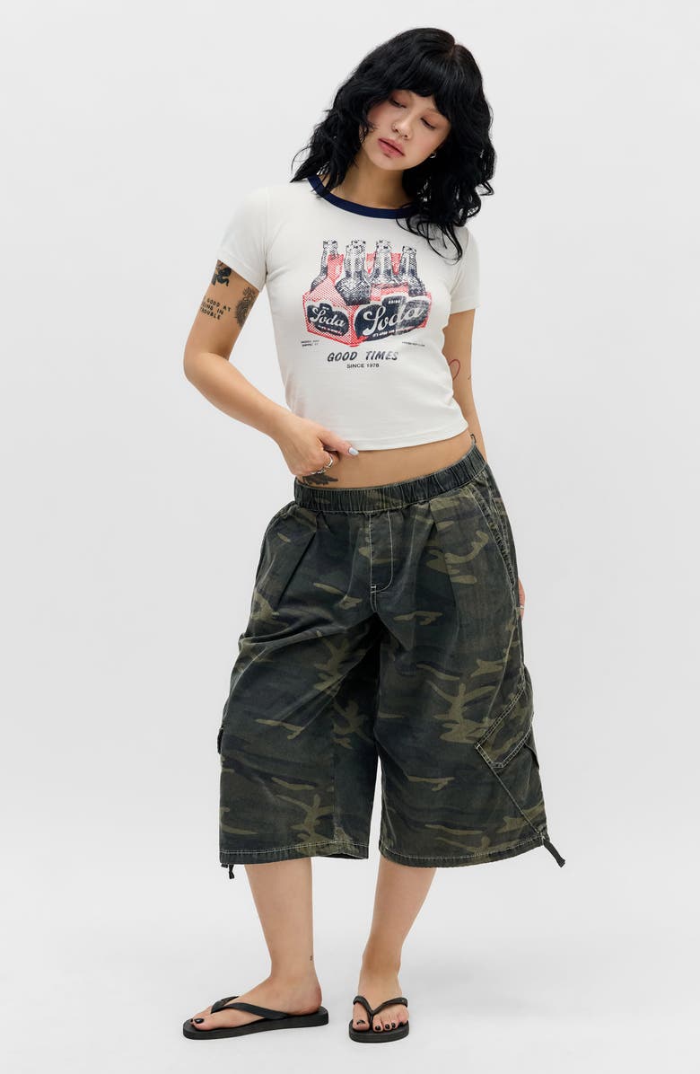 BDG Urban Outfitters Soda Cotton Graphic Baby Tee, Alternate, color, White