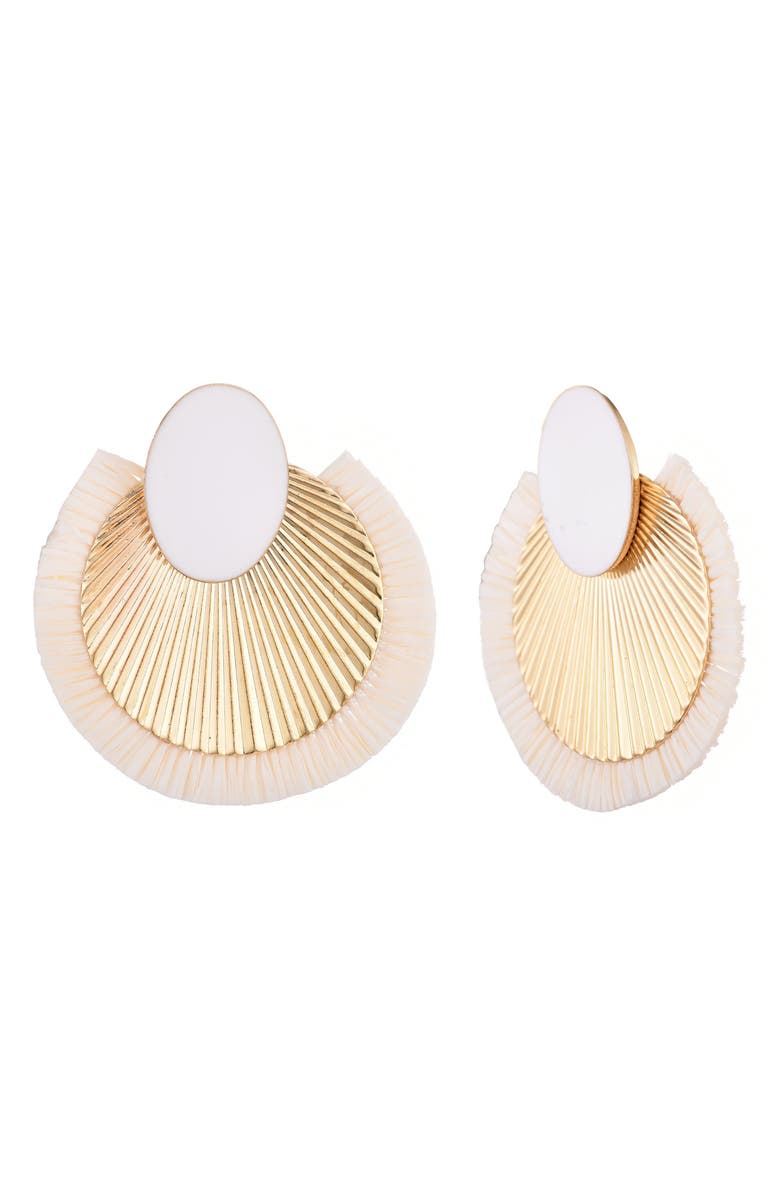 Adornia Darla Statement Earrings, Alternate, color, White