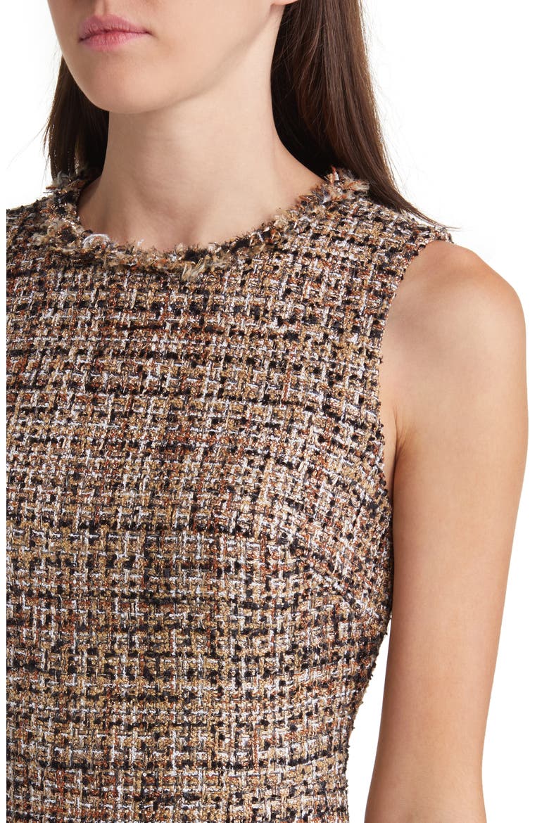 Reilly Tweed Sheath Dress, Alternate, color, GOLDEN BROWN