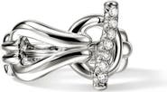 John Hardy Surf Sterling Silver Diamond Band Ring