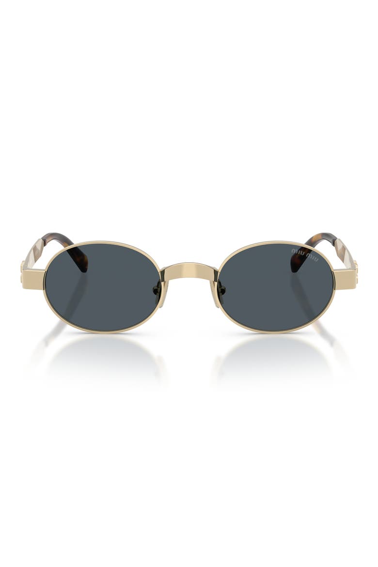MUB51S 47mm Oval Sunglasses, Main, color, PALE GOLD / DARK GREY