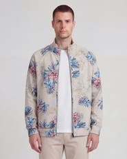Lords of Harlech Exotic Floral Mens Printed Zip Jacket