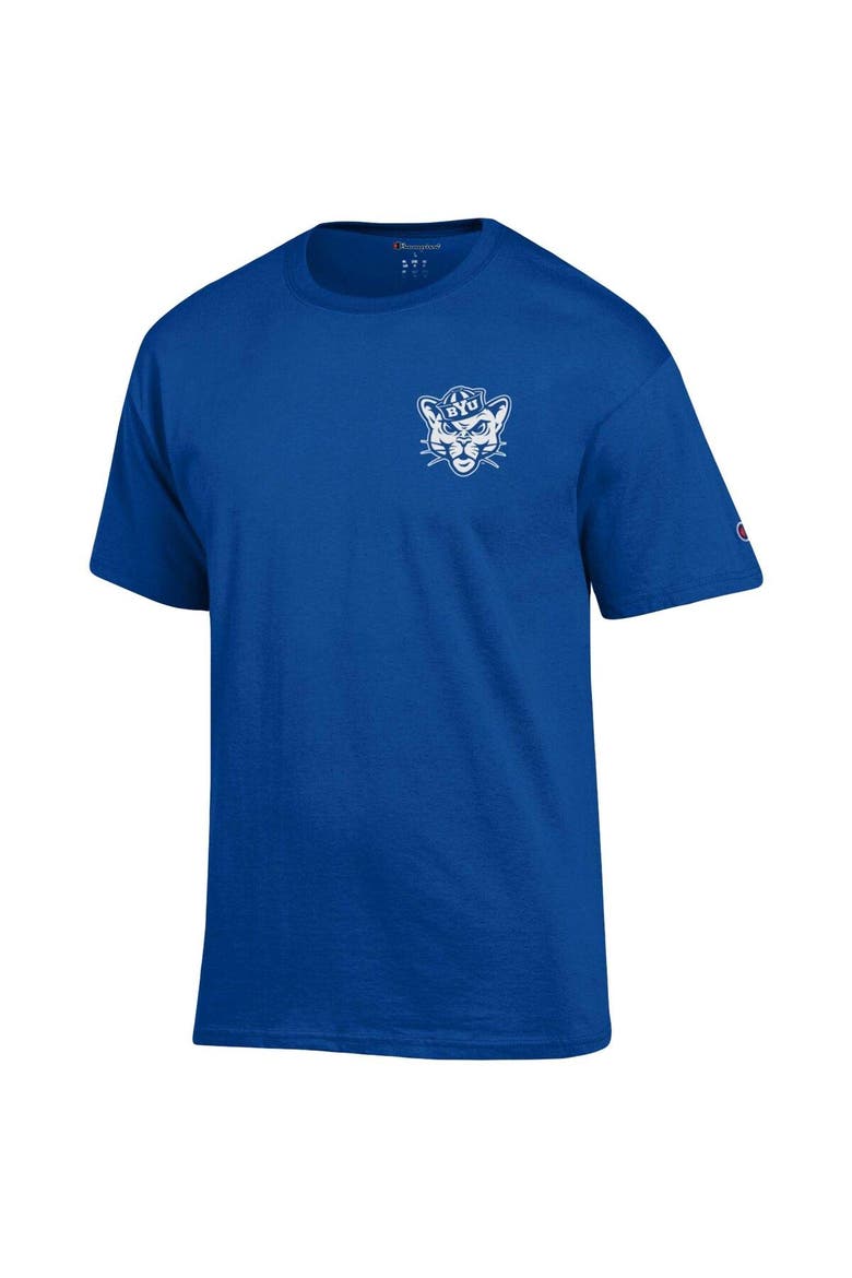 Men's Champion Royal BYU Cougars Stack 2-Hit T-Shirt, Alternate, color, Royal